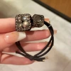New trendy and fashionable diamond-encrusted square hair tie, women's ponytail hair tie, pearl bun hair, rubber band headwear and hair band Application Scenario